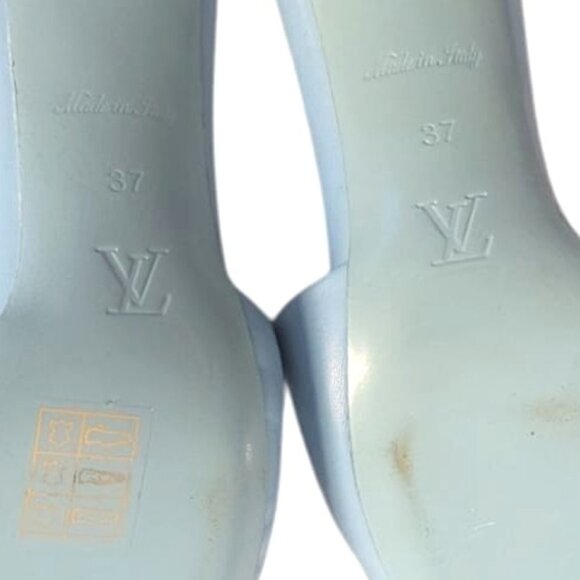 💙 Louis Vouitton Lambskin Baby Blue Revival Mule - 2 inch heels - Size 37 💙 - Picture 9 of 16